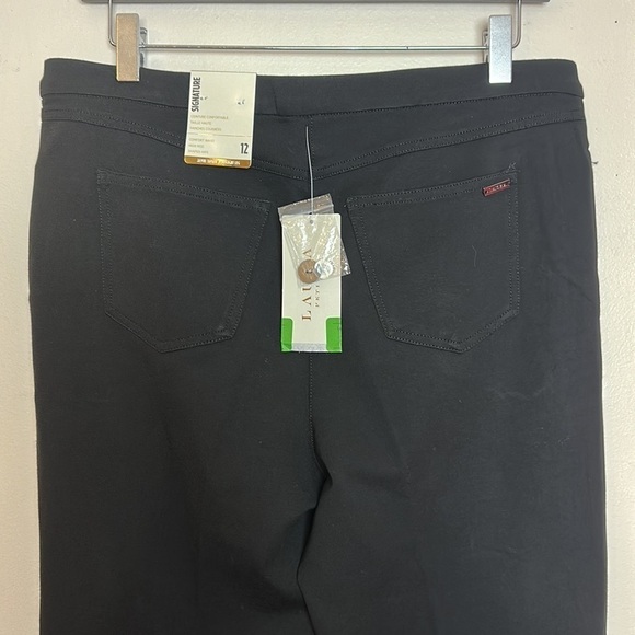 Laura Petites Signature Fit Straight Leg Comfort Stretch Black Pants - Picture 13 of 14